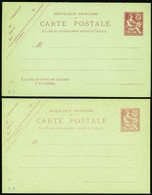 1862 N° 124 CP1 Et CPRP1  10c Mouchon 2 Cartes Qualité: Cote:65  - Altri & Non Classificati