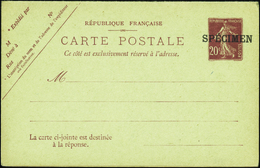 1869 N° 139 CPRP1  20c+20c Semeuse Surcharge Spécimen Qualité: Cote:.....  - Altri & Non Classificati