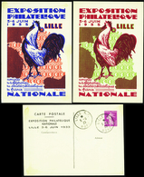 1895 N° 190 (I1s) 20c Semeuse Lilas-rose Expo DeLille 3 Cartes Qualité:OBL Cote:150  - Altri & Non Classificati