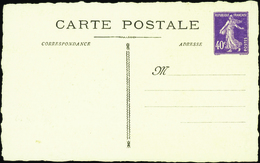 1905 N° 236 Q7  40c Semeuse Violet Carte Non Illustrée Pour L'exposition De Paris Qualité: Cote:1650  - Altri & Non Classificati