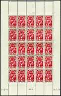 2342 N° 312 Enfants Des Chômeurs Feuille De 25 Timbres CD 26-5-36 Qualité:** Cote:200  - Fogli Completi