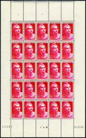 2358 N° 733 100F M. De Gandon Feuille De 25 Timbres CD 26.3.45 Qualité:** Cote:387  - Fogli Completi