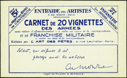 2494 N° 10 A Carnet De 20 Vignettes Infanterie Qualité:** Cote:150  - Francobolli  Di Franchigia Militare