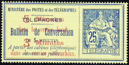 2725 N° 12 25c Bleu Sur Chamois Qualité: Cote:3000  - Telegrafi E Telefoni