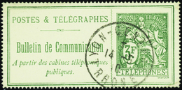 2743 N° 30 3f Vert TB Qualité:OBL Cote:920  - Telegrafi E Telefoni