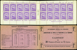 3478 N° 131 B 5c Violet Carnet De 20 Timbres Qualité:** Cote:1040  - Altri & Non Classificati