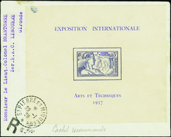 3884 N° 1 Expo Int. Paris 1937 Sur Lettre Recommandée Qualité:OBL Cote:200  - Altri & Non Classificati