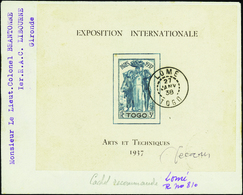 3999 N° 1 Expo Int. Paris 1937 Sur Lettre Recommandée Qualité:OBL Cote:140  - Altri & Non Classificati