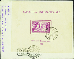 4036 N° 1 Expo Int. Paris 1937 Sur Lettre Recommandée Qualité:OBL Cote:250  - Altri & Non Classificati