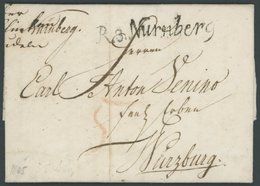 BAYERN R.3. NÜRNBERG, Schreibschrift-L1, Prachtbrief (1805) Nach Würzburg - Prephilately