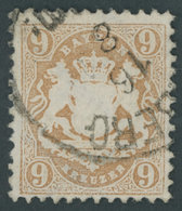 BAYERN 28X O, 1870, 12 Kr. Dunkelbraunpurpur, Wz. Enge Rauten, Pracht, Gepr. Bühler, Mi. 600.- - Sonstige & Ohne Zuordnung