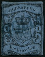 OLDENBURG 6a O, STOLLH(AM), Blauer L1 Auf 1 Gr. Hellblau, Marke Mängel - Oldenburg