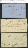 SCHLESWIG-HOLSTEIN KIEL (1849-1875), 7 Meist Verschiedene Markenlose Briefe, Feinst/Pracht, Besichtigen! - Schleswig-Holstein