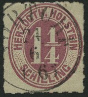 SCHLESWIG-HOLSTEIN 22 O, NORDTORF, Zentrisch Auf 11/4 S. Bräunlichlila, Pracht - Schleswig-Holstein