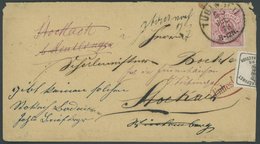 WÜRTTEMBERG 46 BRIEF, 1875, 10 Pf. Rot Auf Amtlich Geöffnetem Brief Mit Retourverschlußmarke Und Vermerken, Feinst - Other & Unclassified