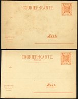 KIEL A P 22F BRIEF, COURIER: 1899, 3/3 Pf. Orange, Frage- Und Antwortkarte Einzeln, Mit Fehldruck Auf Antwortteil, Ungeb - Privatpost