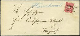 BAHNPOST DR 41 BRIEF, Magdeburg-Hannover, L3 Und Handschriftlich HÄMELMARK Auf Brief Mit 10 Pf. Karmin Von 1881, Pracht - Maschinenstempel (EMA)