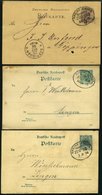 BAHNPOST Rheine-Emden (Zug 55 (2x),153 (2x) Und 154), 1886-1894, 5 Belege Feinst - Maschinenstempel (EMA)