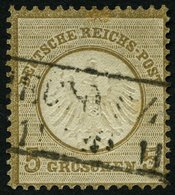 Dt. Reich 6I O, 1872, 5 Gr. Ockerbraun Mit Plattenfehler Fleck Im Bogen Der Rechten 5, Repariert Wie Pracht, Mi. 300.- - Used Stamps