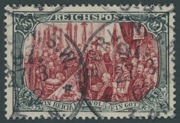 Dt. Reich 66II O, 1900, 5 M. Reichspost, Type II, Stempel BERLIN S.W. 97, Pracht, Gepr. Pfenninger, Mi. 500.- - Other & Unclassified