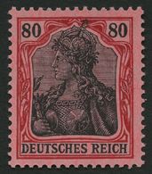 Dt. Reich 93IIa **, 1918, 80 Pf. Karminrot/rotschwarz Auf Hellrosa Kriegsdruck, Pracht, Gepr. Zenker, Mi. 260.- - Sonstige & Ohne Zuordnung