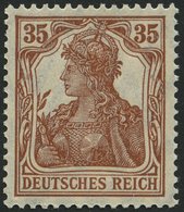 Dt. Reich 103c **, 1918, 35 Pf. Zimtfarben, Normale Zähnung, Pracht, Gepr. Infla, Mi. 70.- - Used Stamps