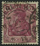 Dt. Reich 197b O, 1922, 75 Pf. Rosalila, Normale Zähnung Pracht, Gepr. Infla, Mi. 180.- - Gebraucht