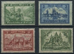 Dt. Reich 364-67 *, 1924, Bauwerke, Falzrest, Prachtsatz, Mi. 100.- - Used Stamps