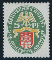 Dt. Reich 425X **, 1928, 5 Pf. Nothilfe, Wz. Stehend, Postfrisch, Pracht, RR!, Unsigniert, Fotoattest H.D. Schlegel: Die - Used Stamps