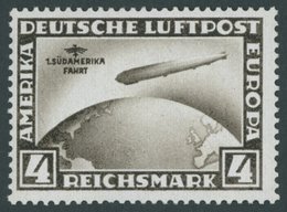 Dt. Reich 439X **, 1930, 4 RM Südamerikafahrt, Wz. Stehend, Postfrisch, Pracht, Unsigniert, Fotoattest H.D. Schlegel: Di - Gebraucht