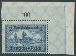Dt. Reich 440 **, 1930, 2 RM Alt-Köln, Obere Rechte Bogenecke, Pracht - Gebraucht