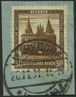 Dt. Reich 462 BrfStk, 1931, 50 Pf. Lübeck, Holstentor, Prachtbriefstück, Mi. (100.-) - Gebraucht