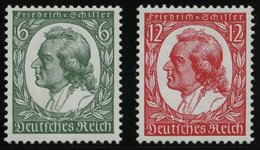 Dt. Reich 554/5 **, 1934, Schiller, Normale Zähnung, Pracht, Mi. 110.- - Other & Unclassified