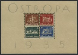 Dt. Reich Bl. 3 *, 1935, Block OSTROPA, Vollständiger Originalgummi!, Falzreste Im Rand, Marken Postfrisch, Pracht, Mi.  - Other & Unclassified