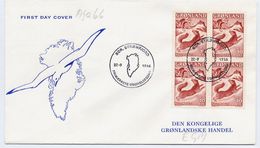GREENLAND 1966 Greenlandic Sagas III Block Of 4 On FDC.  Michel 66 - FDC