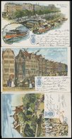 GANZSACHEN PP 9C69/01,05,12 BRIEF, Privatpost: 1898, 5 Pf. Grün IX. Deutsches Turnfest, 3 Verschiedene Farbige Ansichtsk - Sonstige & Ohne Zuordnung