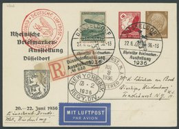 GANZSACHEN PP 140C1 BRIEF, Privatpost: 1936, 10 Pf. Neben 3 Pf. Rheinische Briefmarken-Austellung Mit Zusatzfrankatur Au - Sonstige & Ohne Zuordnung