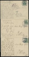 ZEPPELINPOST 4 BRIEF, 1913 Luftschiff Viktoria-Luise, 3 Zeppelin-Ansichtskarten, U.a. Bordpoststempel Und Bordstempel Vo - Luft- Und Zeppelinpost