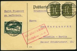 SPÄTERE FLÜGE (SPF) 21.3.02 BRIEF, 5.3.1922, Dresden-Berlin, Prachtkarte - Vliegtuigen