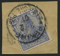 DP CHINA P Vd BrfStk, Petschili: 1900, 20 Pf. Reichspost, Stempel PEKING, Feinst (ein Paar Stumpfer Zähne), Mi. 140.- - Deutsche Post In China