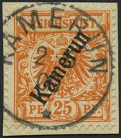 KAMERUN 5b BrfStk, 1899, 25 Pf. Dunkelorange, Prachtbriefstück, Mi. (120.-) - Cameroun