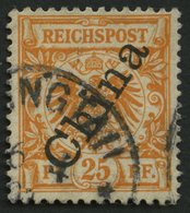 KIAUTSCHOU M 5IIa O, 1901, 25 Pf. Gelblichorange Steiler Aufdruck, Pracht, Gepr. Bothe, Mi. 100.- - Kiauchau