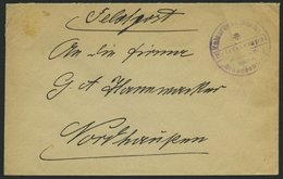 MSP VON 1914 - 1918 (Linienschiff BRAUNSCHWEIG), Violetter Briefstempel, Feldpostbrief Von Bord Der Braunschweig, Pracht - Schiffahrt