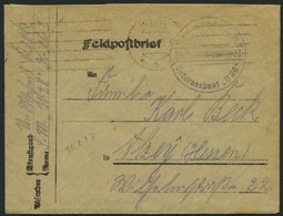 MSP VON 1914 - 1918 (II. Unterseeboots-Halbflottille), 10.2.1917, Violetter Briefstempel, Feldpostbrief Von Bord Des U-B - Schiffahrt