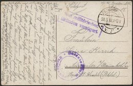 LETTLAND Feldpoststation Nr. 383, 20.3.18, Mit Aptiertem Stempel K.D. FELDPOST ** Auf Farbiger Kitschkarte (Ulanengrüße- - Lettland