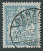 FREIE STADT DANZIG 139 O, 1923, 50 M. Mittelgrünlichblau, Zeitgerechte Entwertung, Pracht, Kurzbefund Gruber, Mi. 200.- - Sonstige & Ohne Zuordnung