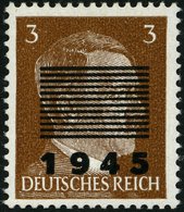 NETZSCHKAU-REICHENBACH 2P **, Probedruck: 1945, 3 Pf. Rötlichbraun Mit 12 Waagerechten Strichen Und 1945, Pracht, Gepr.  - Private & Local Mails