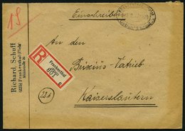 ALL. BES. GEBÜHR BEZAHLT FRANKENTHAL (PFALZ), 17.2.47, Schwarzer Ellipsenstempel Gebühr Bezahlt Auf Einschreibbrief, Pra - Other & Unclassified