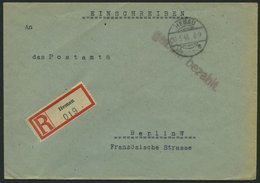 ALL. BES. GEBÜHR BEZAHLT HEMAU, 30.5.46, L1 Gebühr Bezahlt Einschreibbrief, Feinst - Sonstige & Ohne Zuordnung