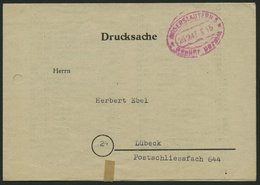 ALL. BES. GEBÜHR BEZAHLT KAISERSLAUTERN 3 Gebühr Bezahlt, 26.9.47, Roter Ellipsenstempel, Drucksache, Pracht - Other & Unclassified